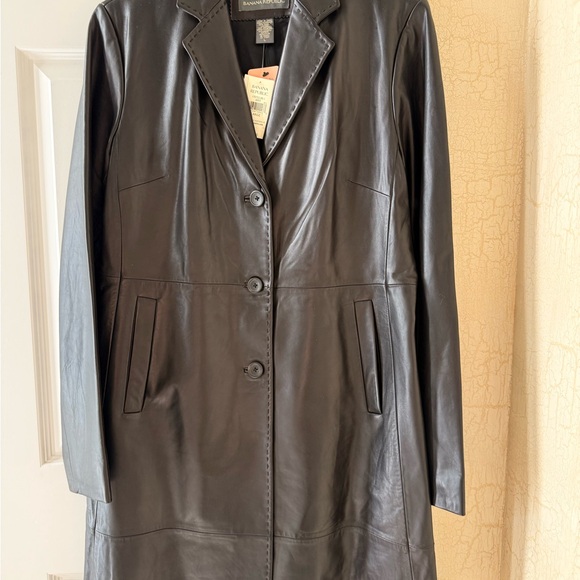 Banana Republic Black Leather Jacket - Picture 3 of 3